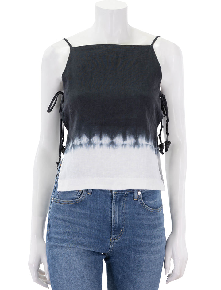 mancora linen top in onyx ombre