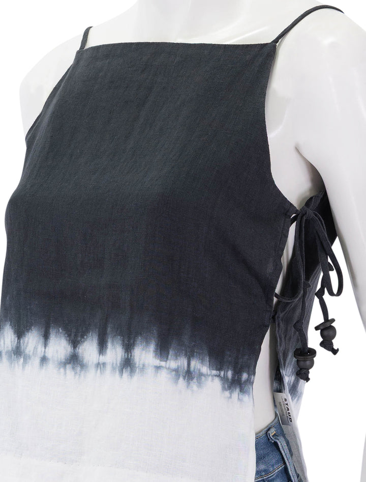 mancora linen top in onyx ombre
