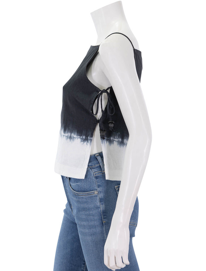 mancora linen top in onyx ombre