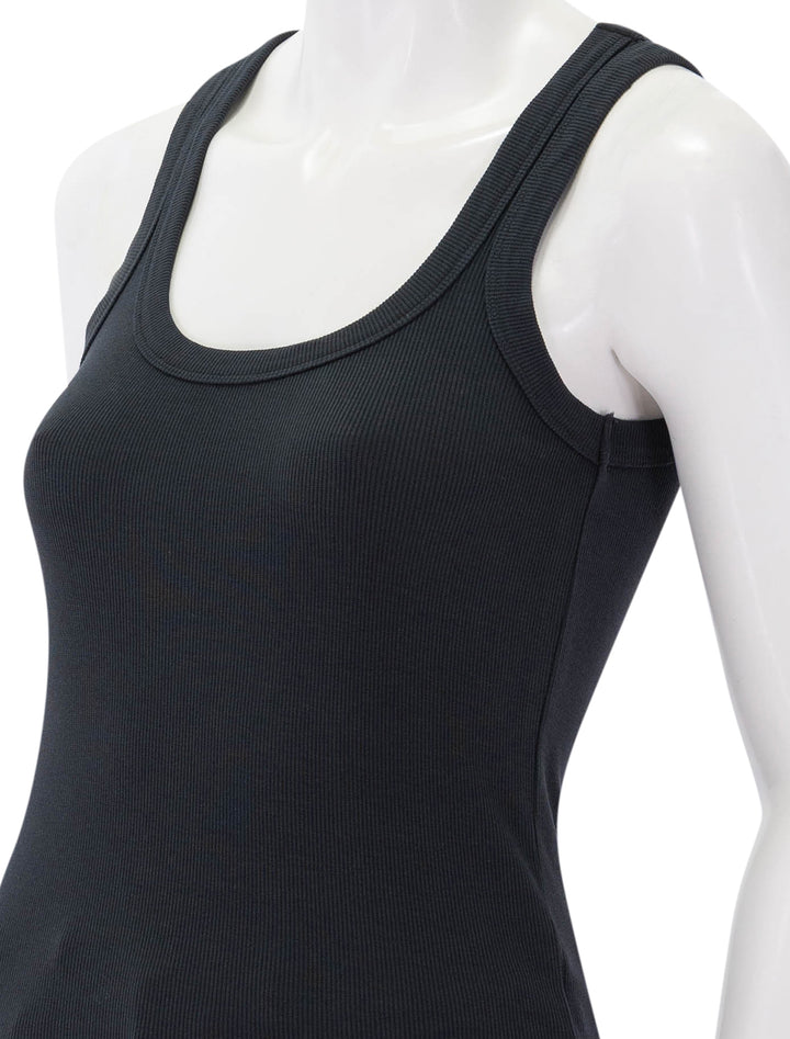 lexi rib sun-in tank in faded black