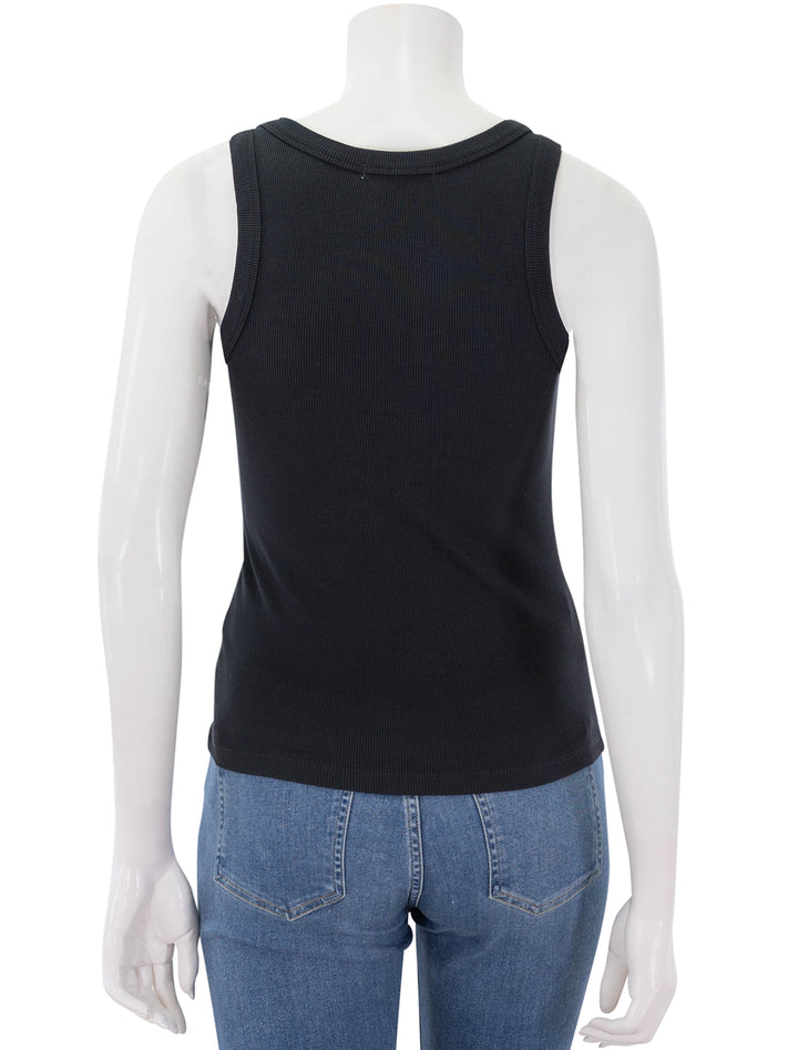 lexi rib sun-in tank in faded black