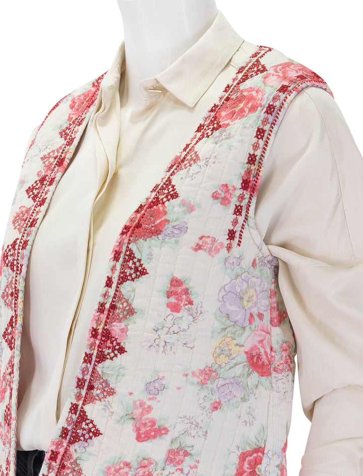 balmoral ramona vest in candy roses