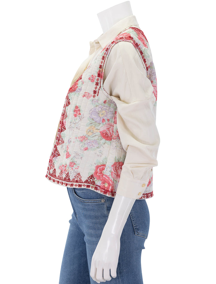 balmoral ramona vest in candy roses