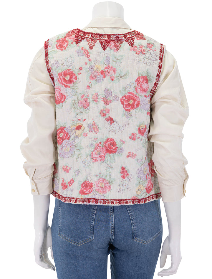 balmoral ramona vest in candy roses