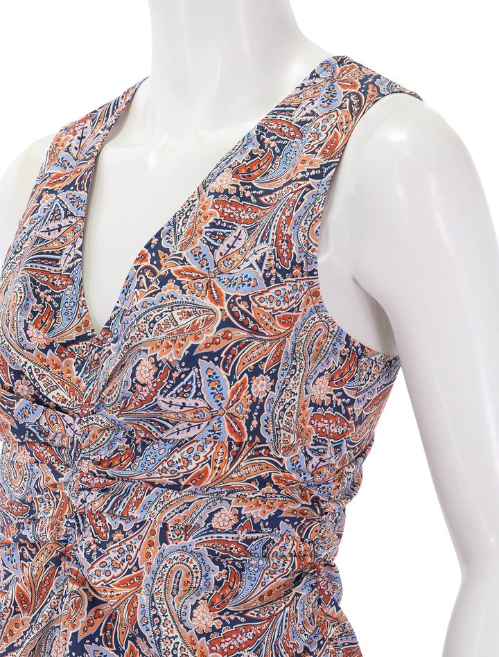 aiden top in navy multi print