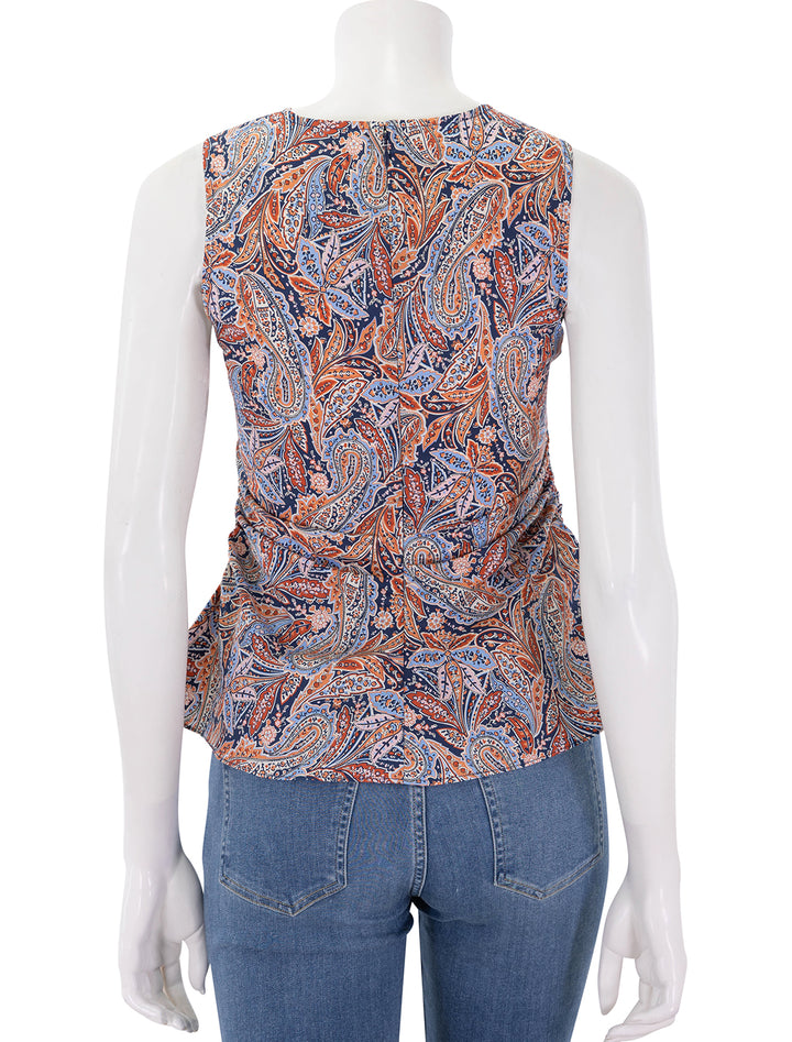 aiden top in navy multi print