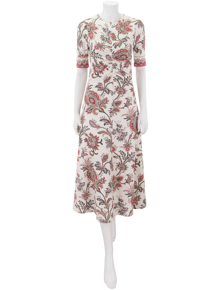 cassandra print ruched dress