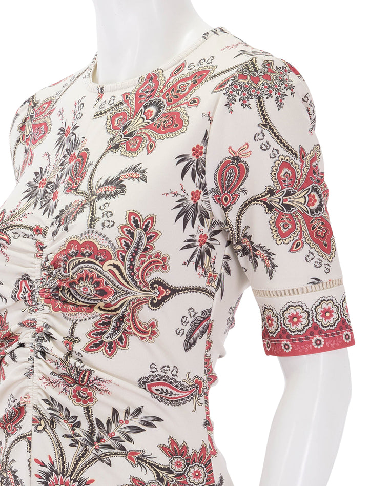 cassandra print ruched dress