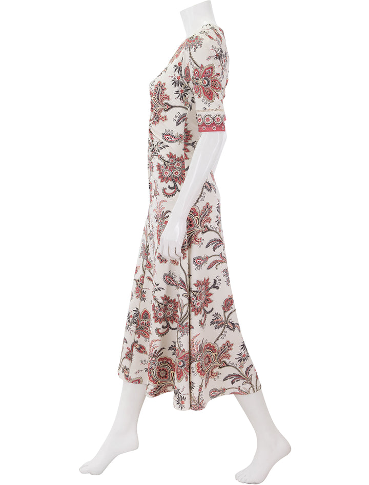cassandra print ruched dress