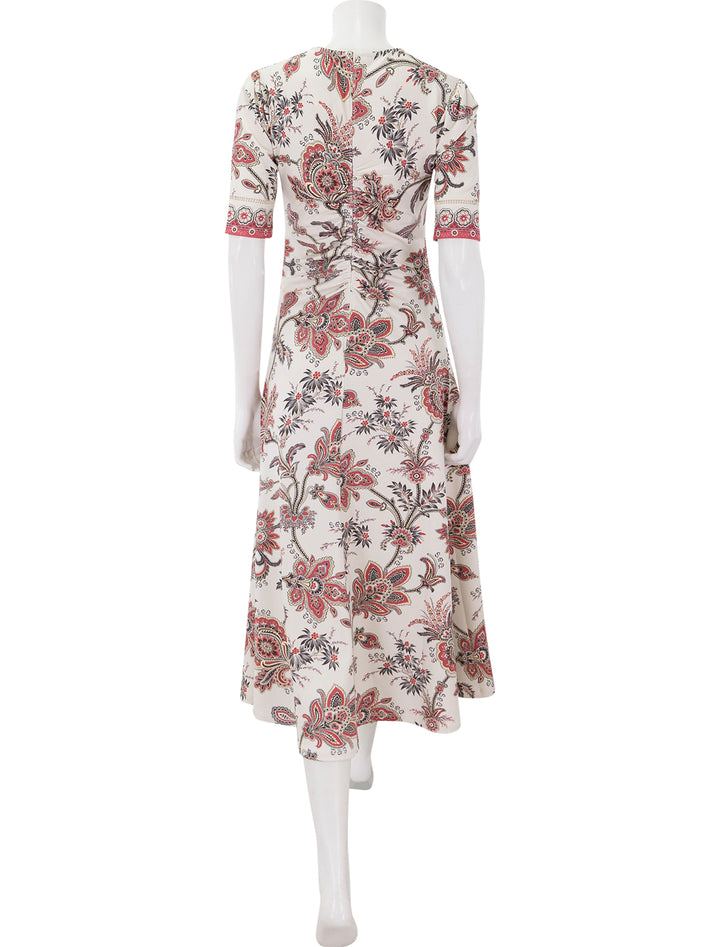 cassandra print ruched dress
