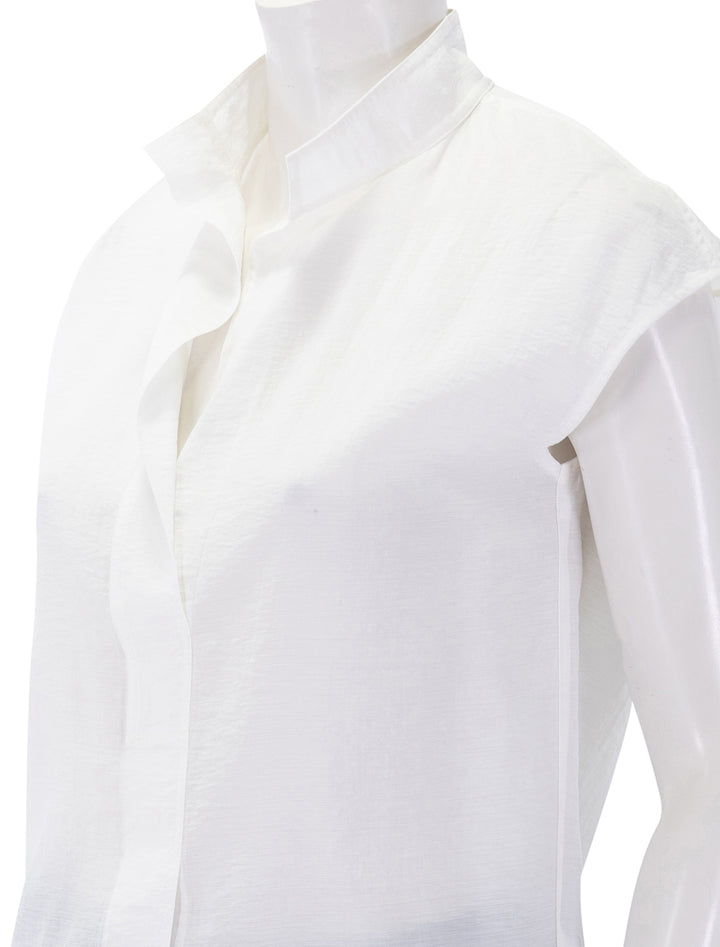 cap sleeve blouse in off white