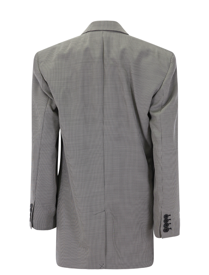 sara blazer in black and white mini houndstooth