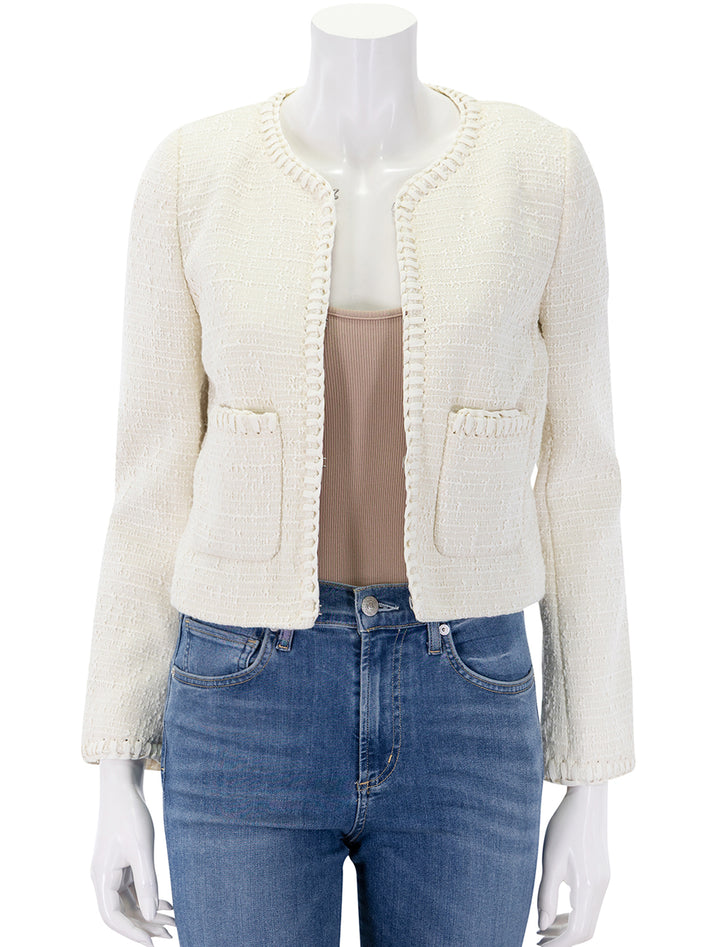 cheyenne tweed jacket in white