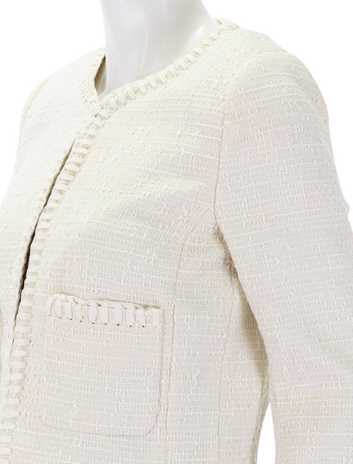 cheyenne tweed jacket in white