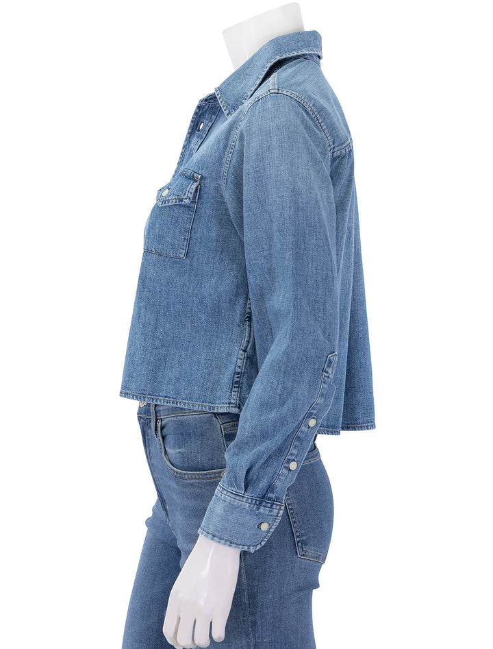 baby shay cropped shirt in carolina blue