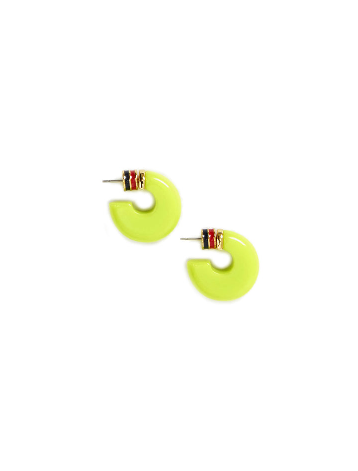 le hoop in neon yellow