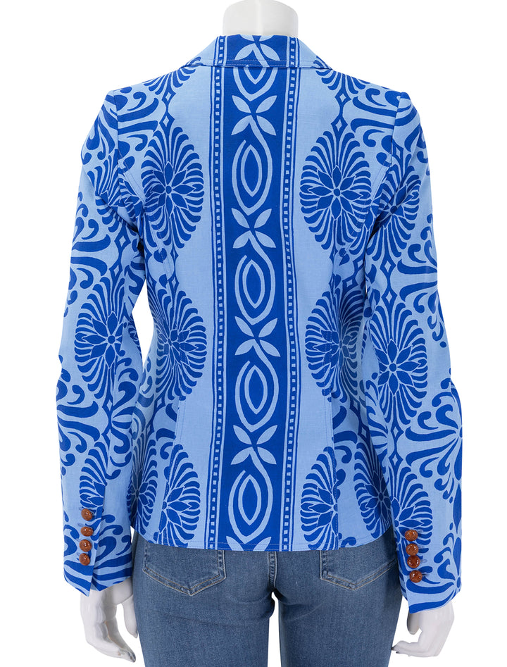 one button blazer in bali blue