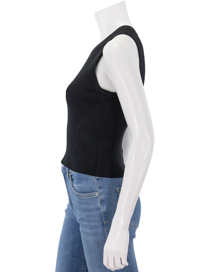 short perfect tank in black