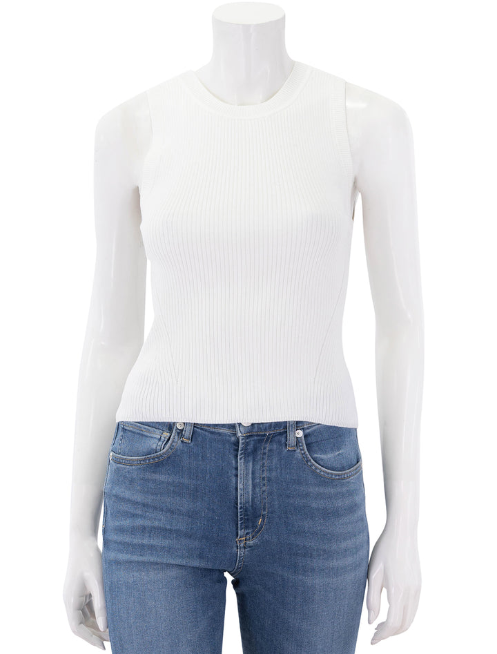 short perfect tank sweater in white
