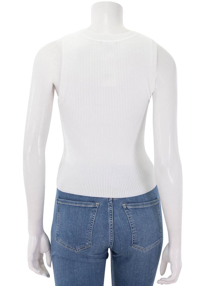 short perfect tank sweater in white