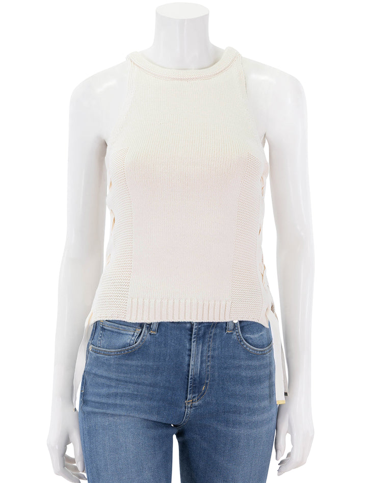 mary r knit tank in fleur de sel