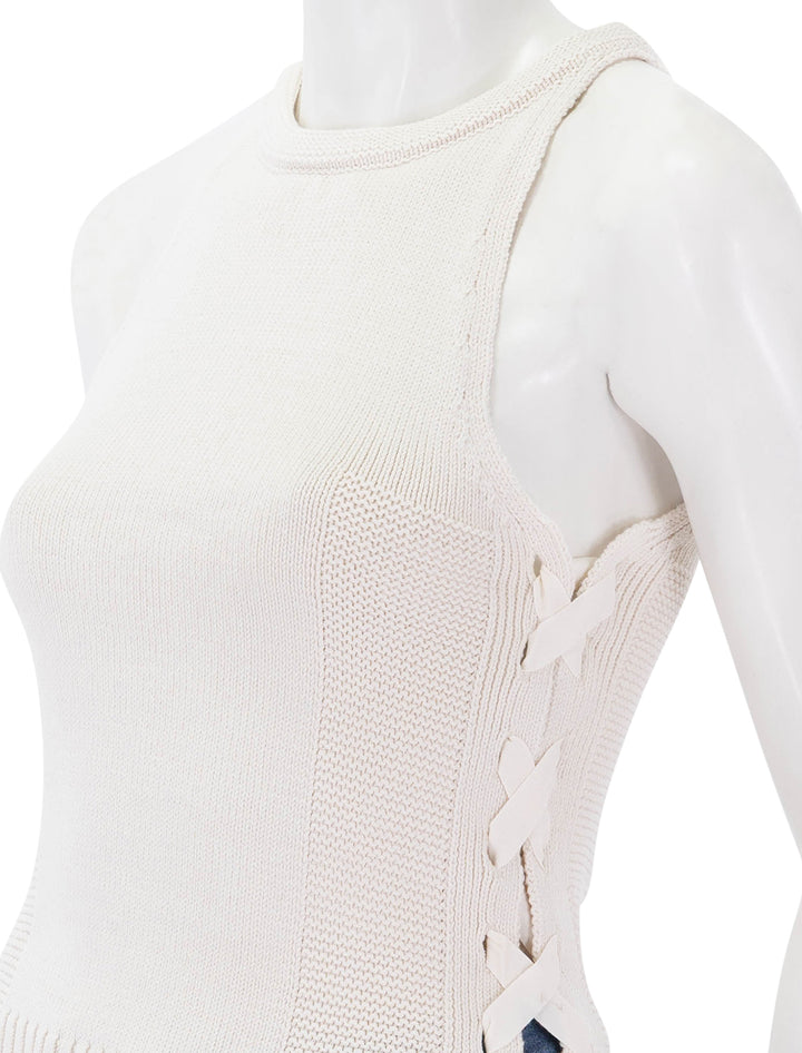 mary r knit tank in fleur de sel