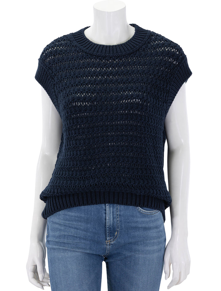 melanie sleeveless jumper in navy