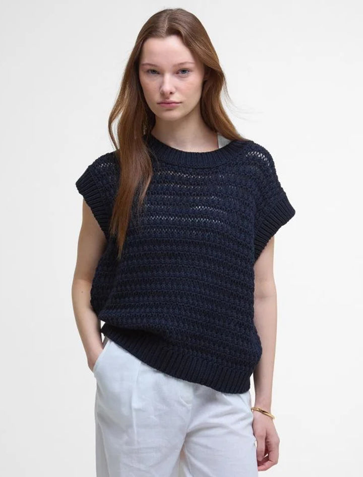 melanie sleeveless jumper in navy