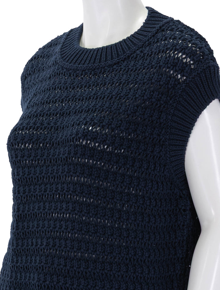 melanie sleeveless jumper in navy