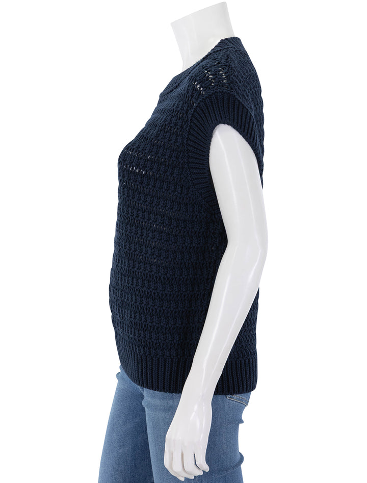 melanie sleeveless jumper in navy