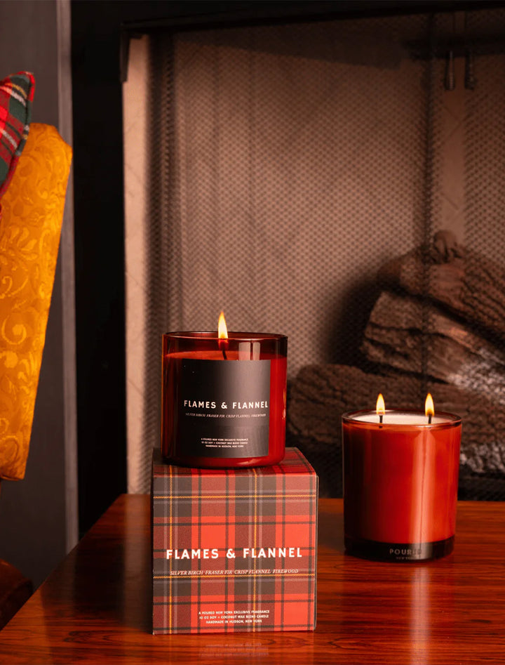 flames & flannel candle
