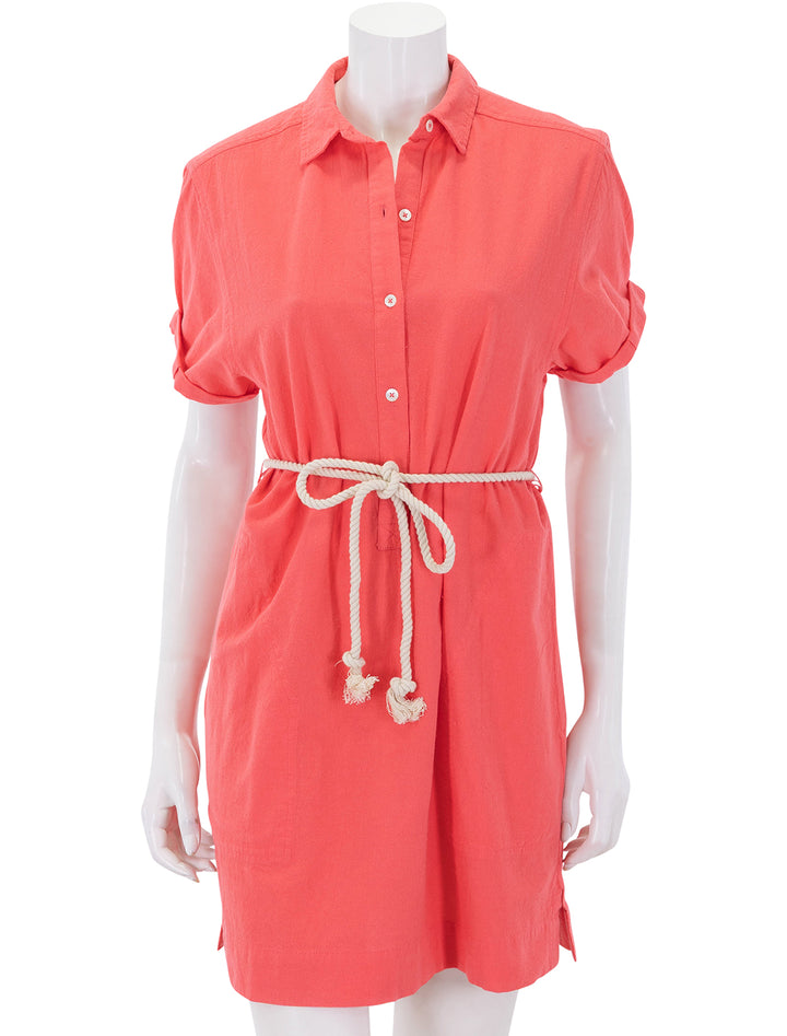 half placket shirt dress in reef