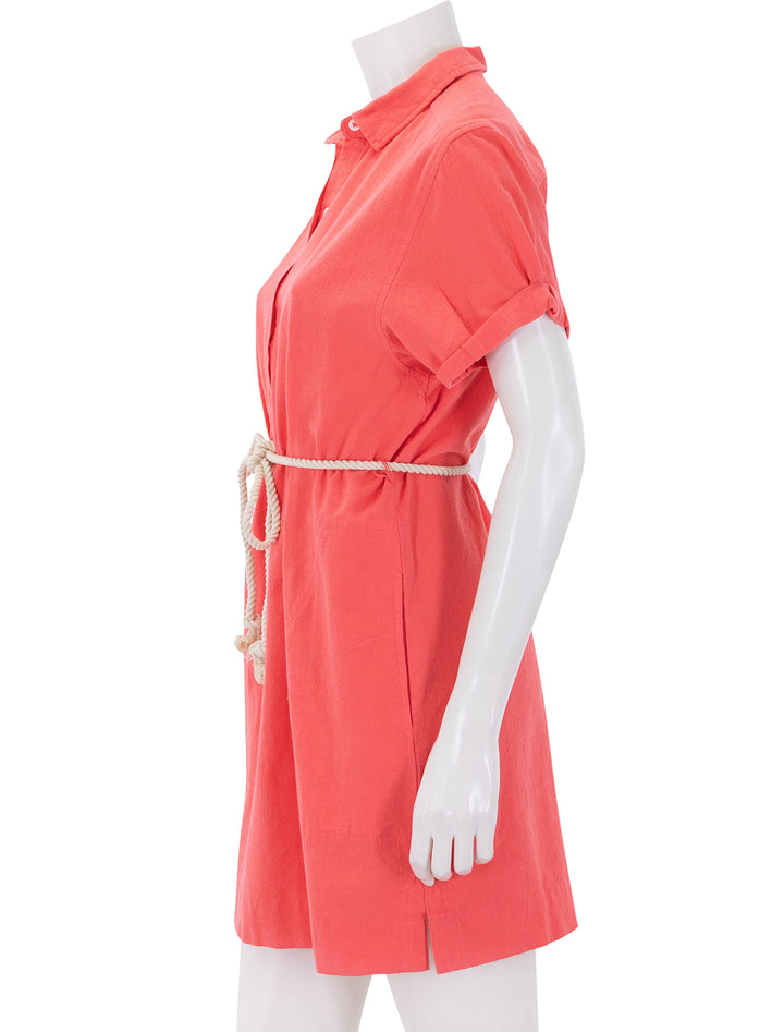 half placket shirt dress in reef