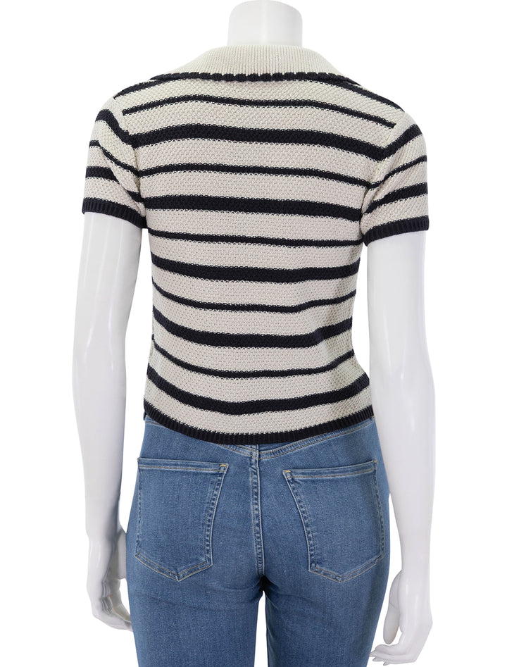 brayden sweater in black and natural stripe