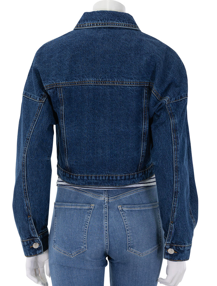 back view of brixton jacket in denver wash