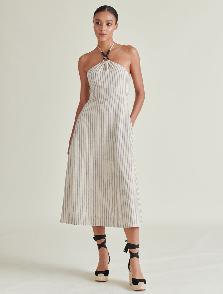 mary beth dress in black and natural