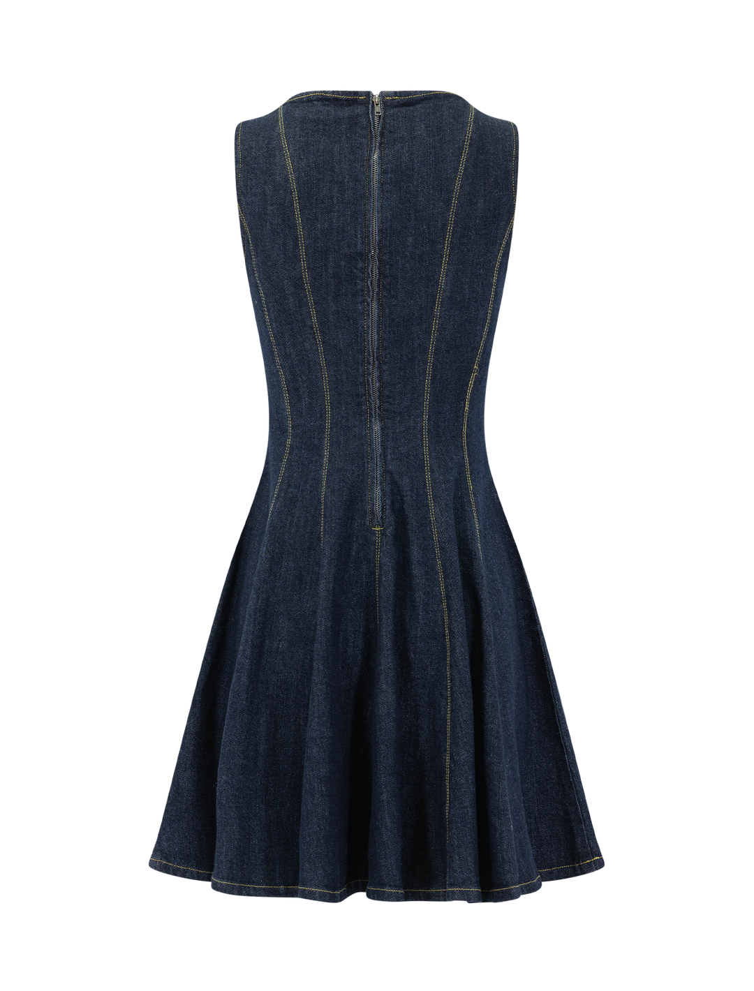 nili dress in washed denim