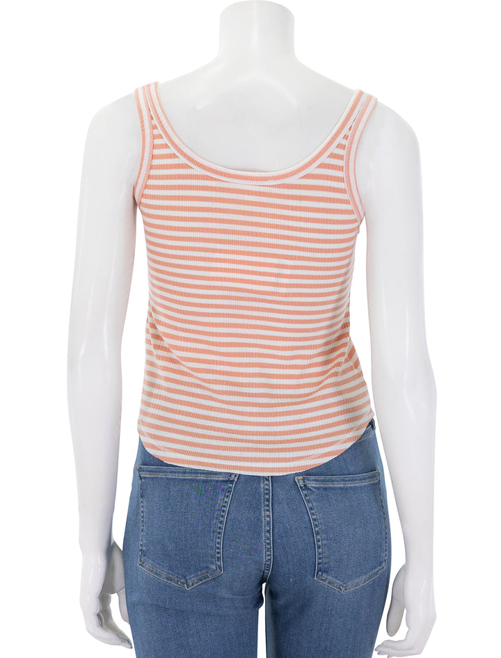 lina stripe tank in orange tiger stripe