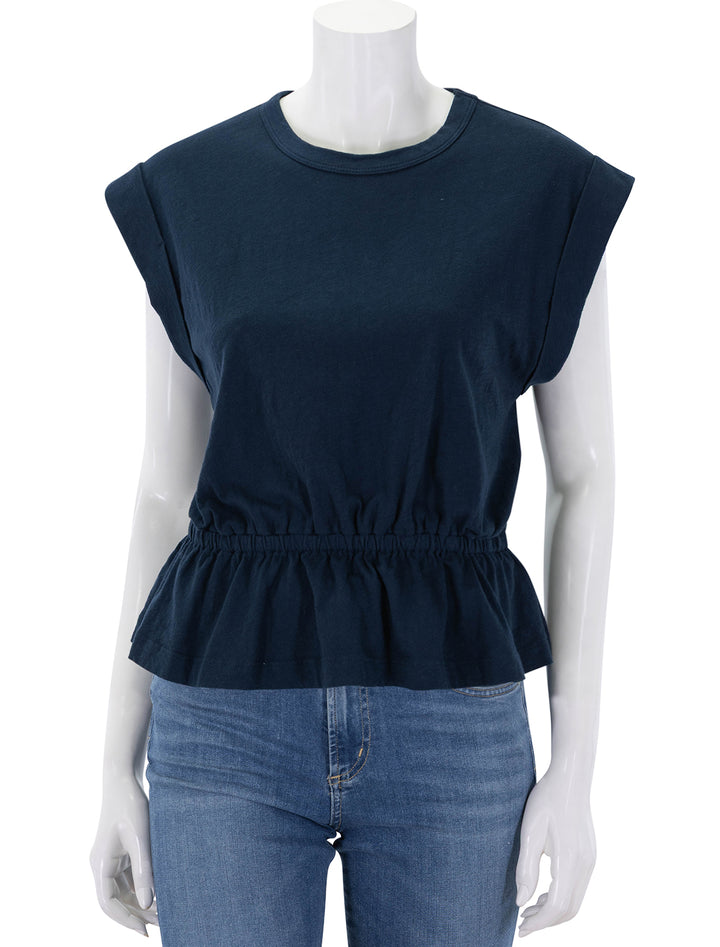 cinch tee in deep navy