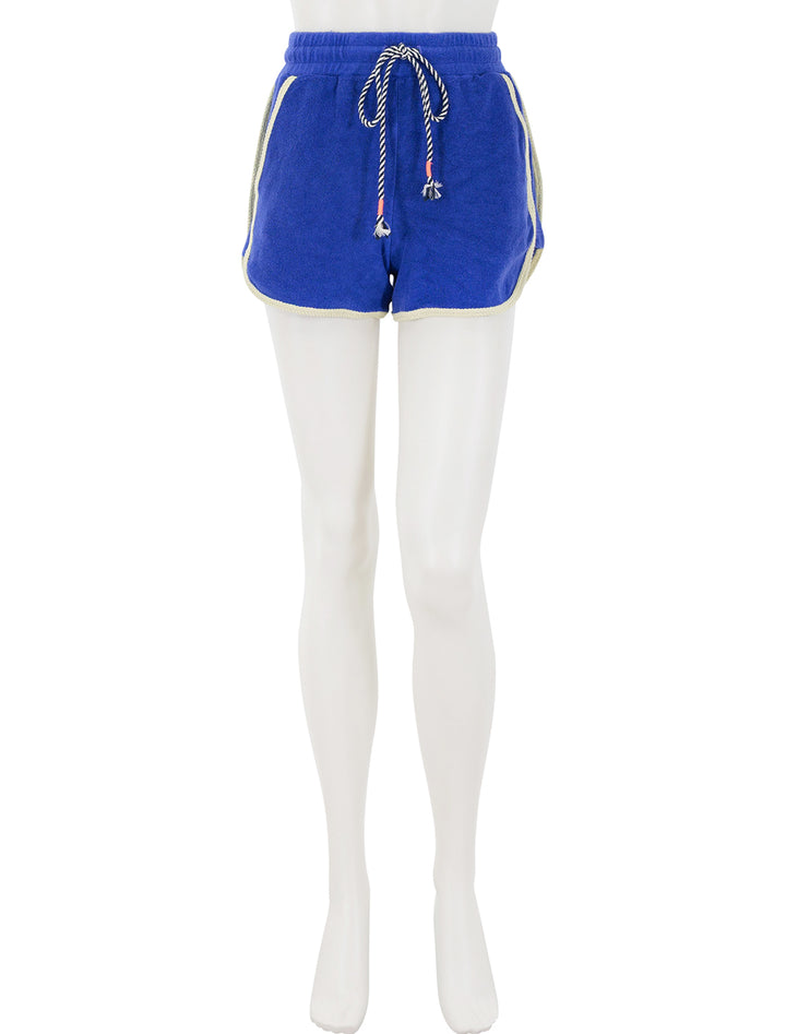 loop terry shorts in cobalt