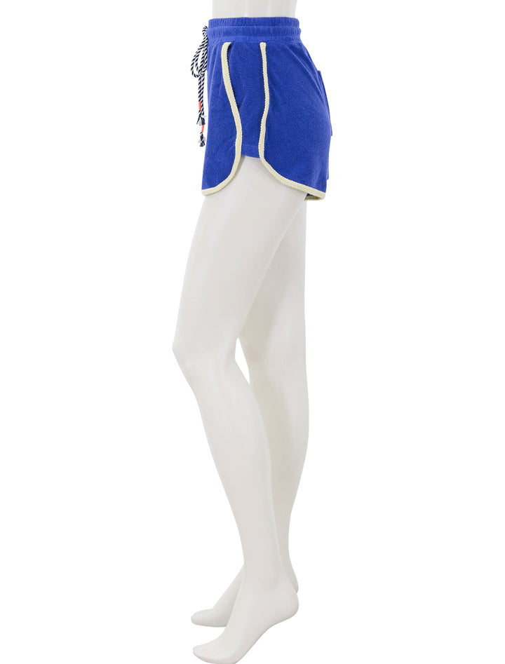 loop terry shorts in cobalt