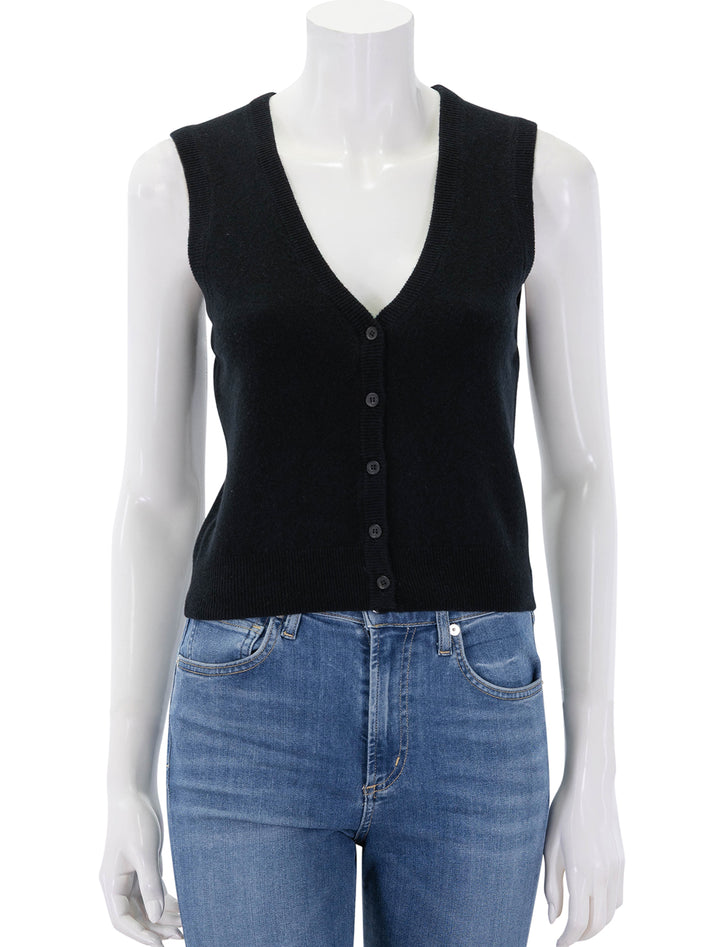 front view of porter cashmere vest