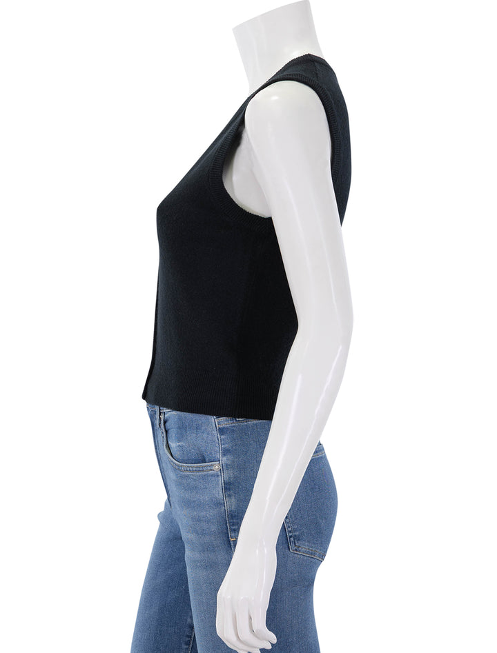 side view of porter cashmere vest