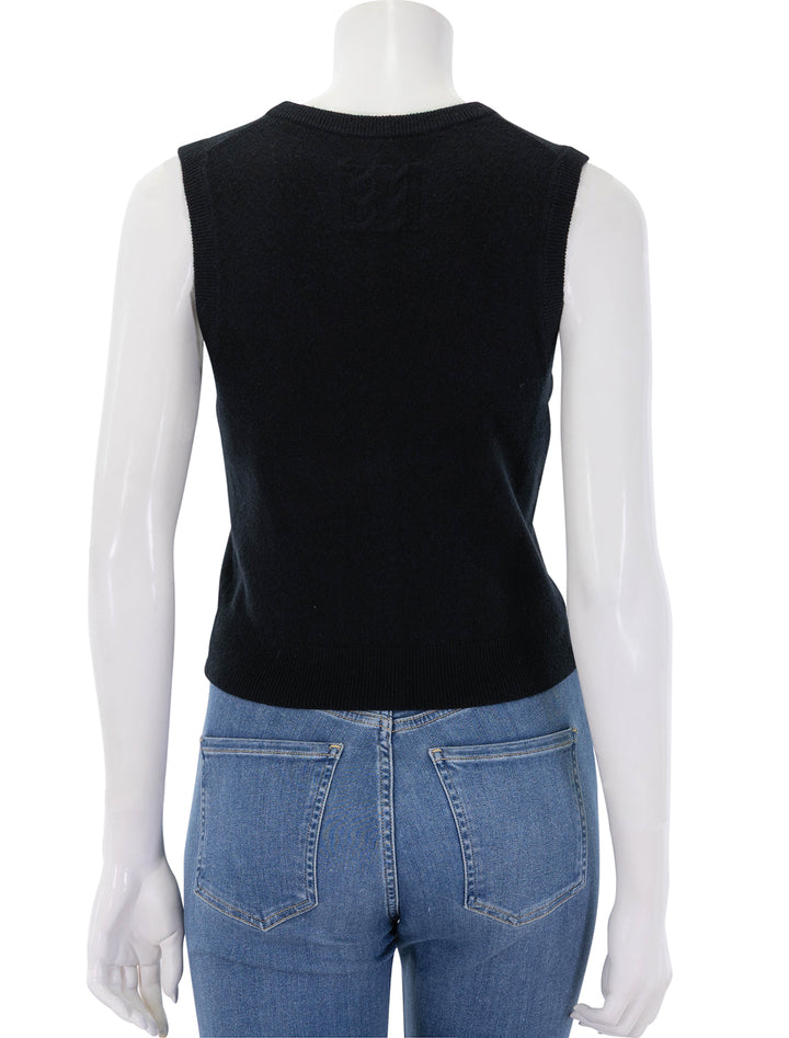 back view of porter cashmere vest