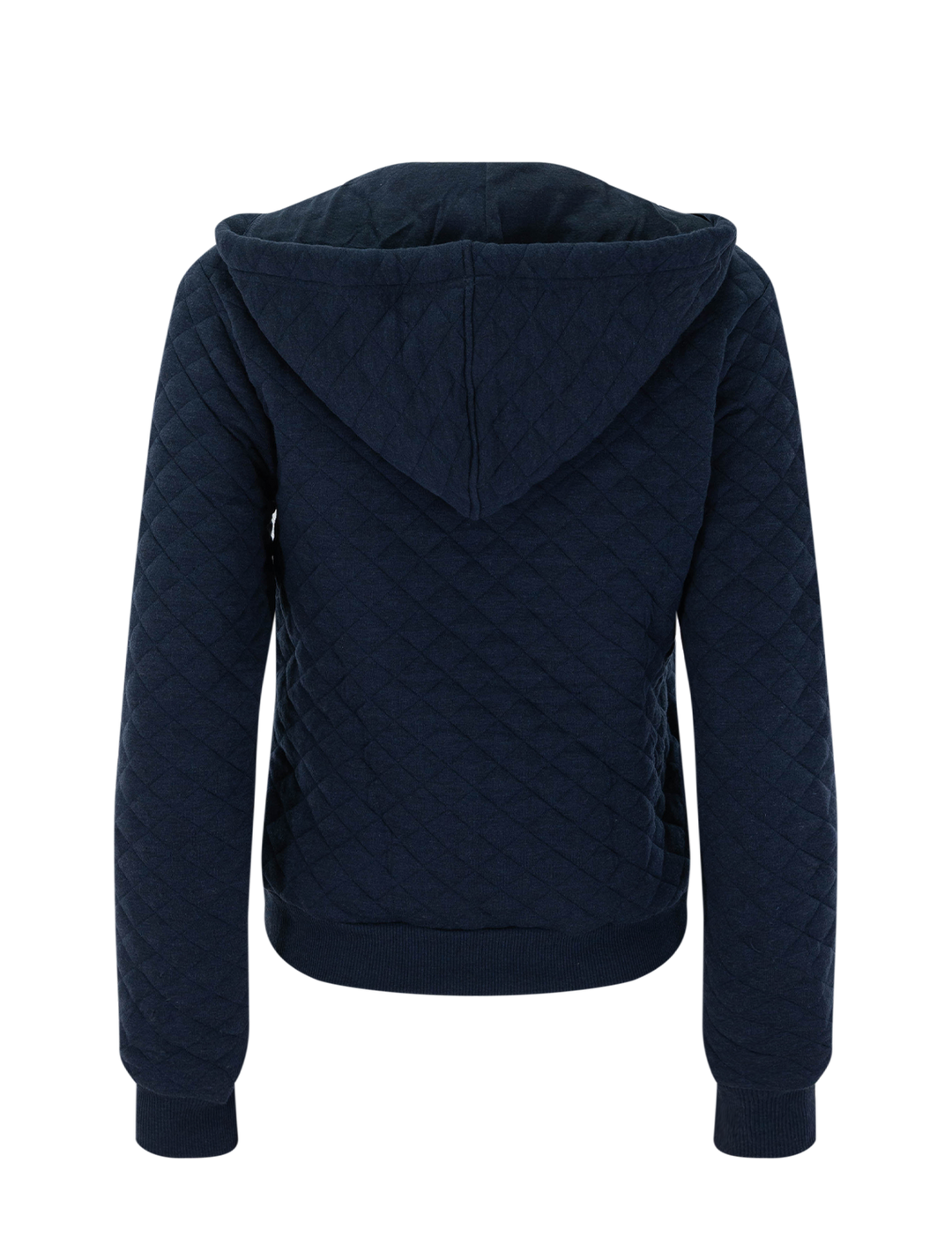 corbet full zip quilted hoodie in navy