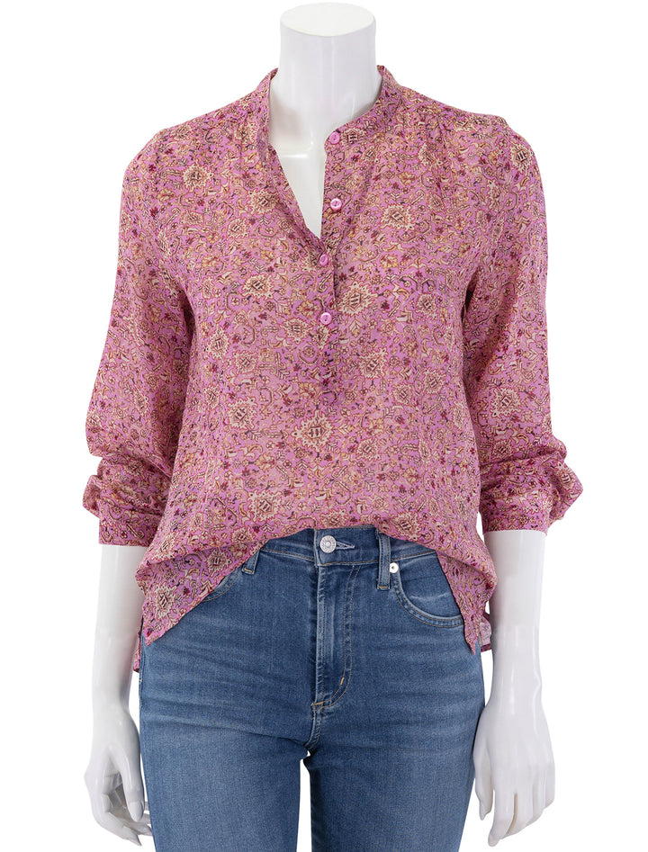 maria blouse in pink floral