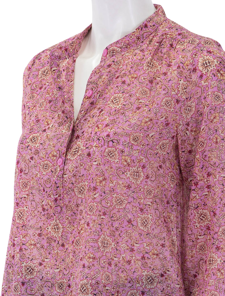 maria blouse in pink floral
