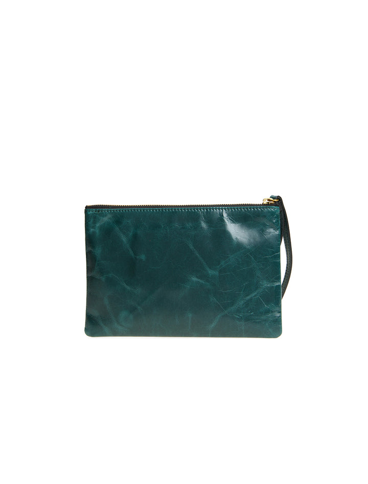 wardy mino zip pouch in dark green