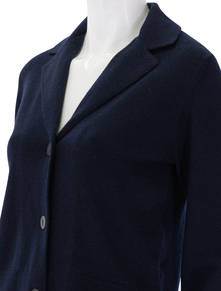 lapel button cardigan in coastal