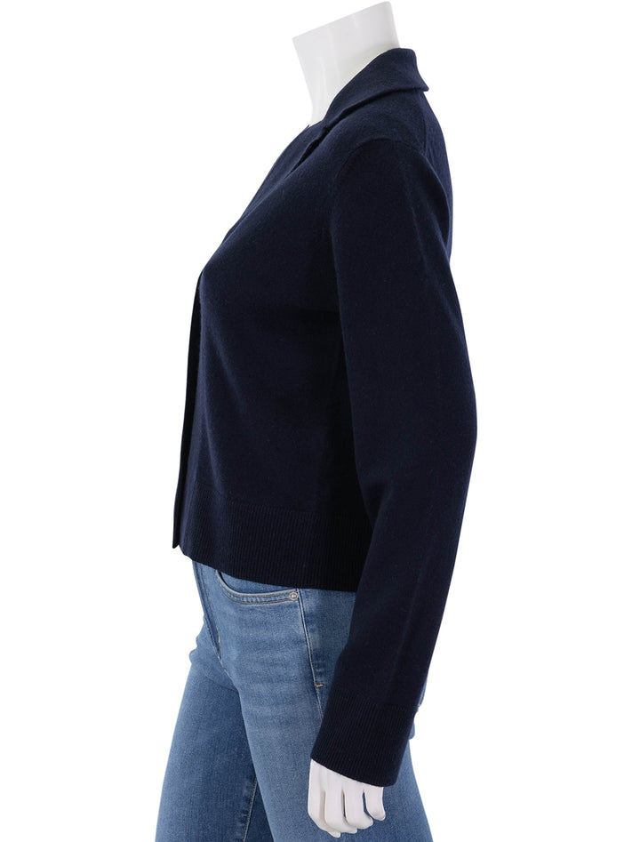 lapel button cardigan in coastal